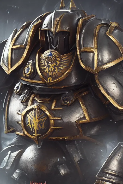 Image similar to armor portrait heros warhammer 4 0 k horus heresy fanart - the primarchs emperor by johannes helgeson animated with vfx concept artist & illustrator global illumination ray tracing hdr fanart arstation zbrush central hardmesh 8 k octane renderer comics stylized