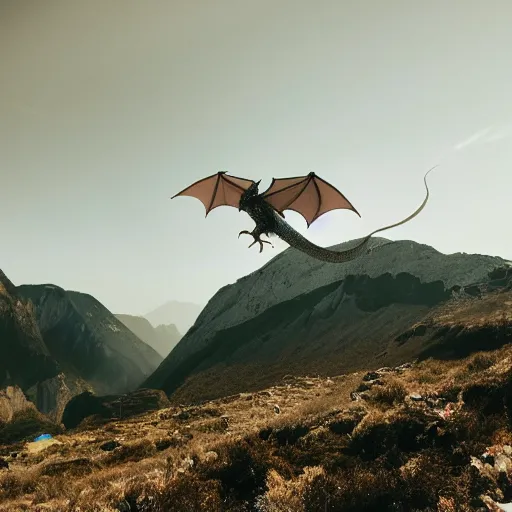 Image similar to photo of dragon under a mountain