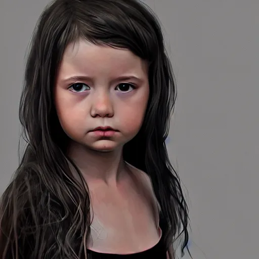 Image similar to artstation baby girl, very detailed, , portrait, high contrast