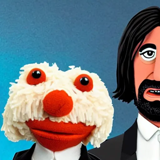 Image similar to John Wick as a muppet