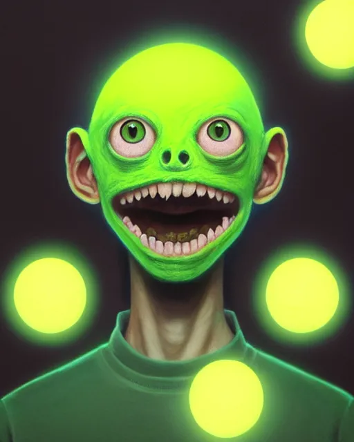 Image similar to highly detailed vfx portrait of a character of a tennis ball monster stephen bliss, chalk, unrealengine, greg rutkowski, loish, rhads, beeple, makoto shinkai and lois van baarle, ilya kuvshinov, rossdraws, tom bagshaw,