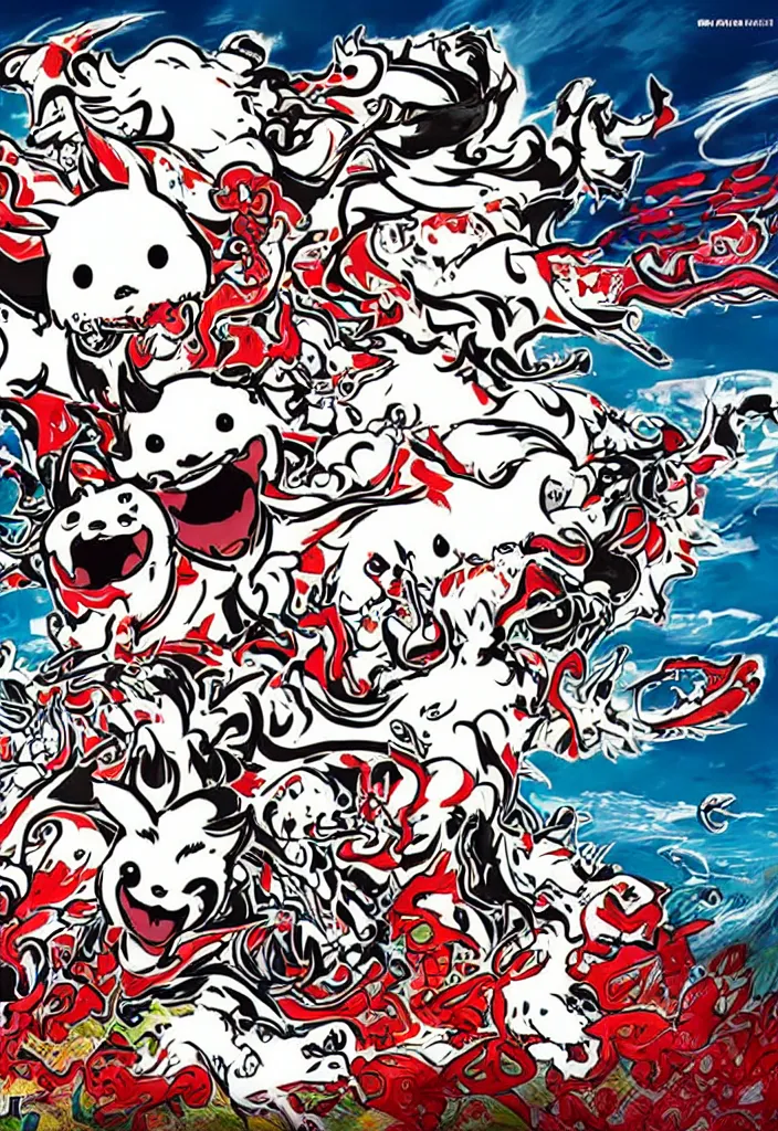 Prompt: « okami 2 on playstation 5 poster »