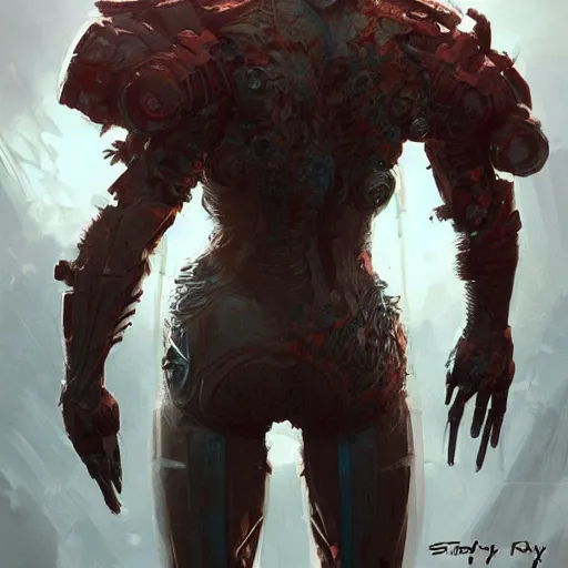 Image similar to mutant, biopunk armor, painted by stanley lau, painted by greg rutkowski, painted by stanley, artgerm, masterpiece, digital art, trending on arts