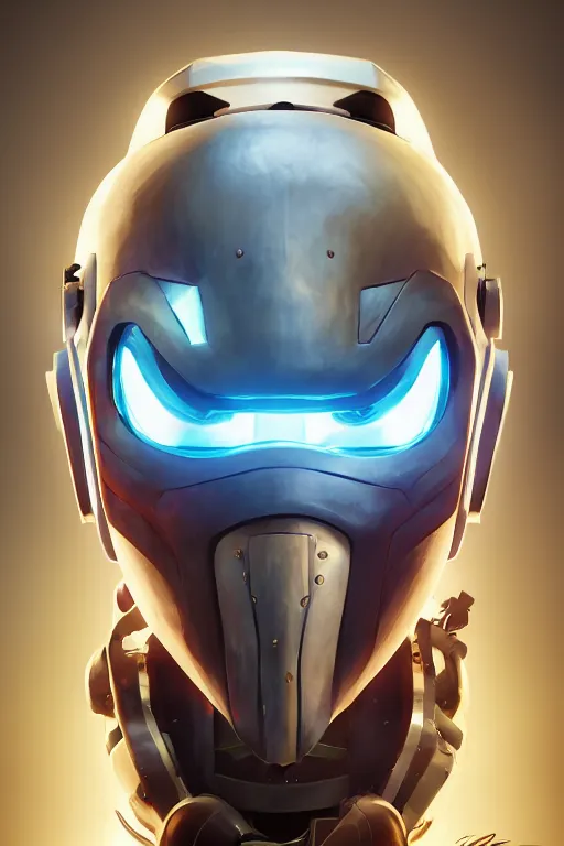 Image similar to epic mask helmet robot ninja portrait stylized as fornite style game design fanart by concept artist gervasio canda, behance hd by jesper ejsing, by rhads, makoto shinkai and lois van baarle, ilya kuvshinov, rossdraws global illumination radiating a glowing aura global illumination ray tracing hdr render in unreal engine 5