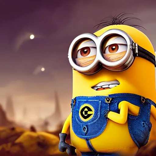 an epic painting minion, saluting to pay respect to | Stable Diffusion ...