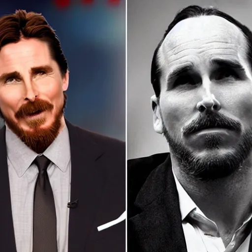 Image similar to christian bale as alex jones