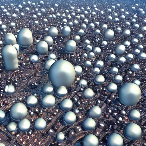 Image similar to bubble-formed city