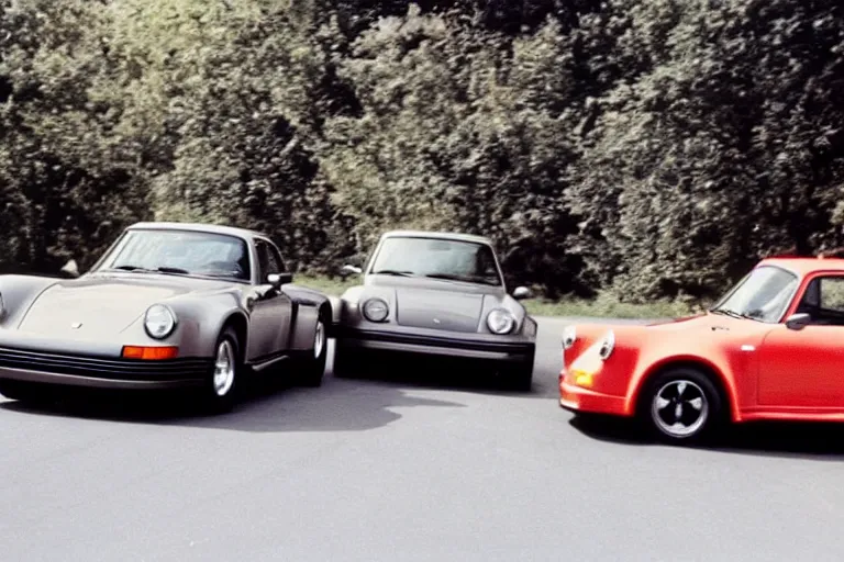 Prompt: 1975 pickup truck ((Porsche 959)) movie still, speed, cinematic Eastman 5384 film