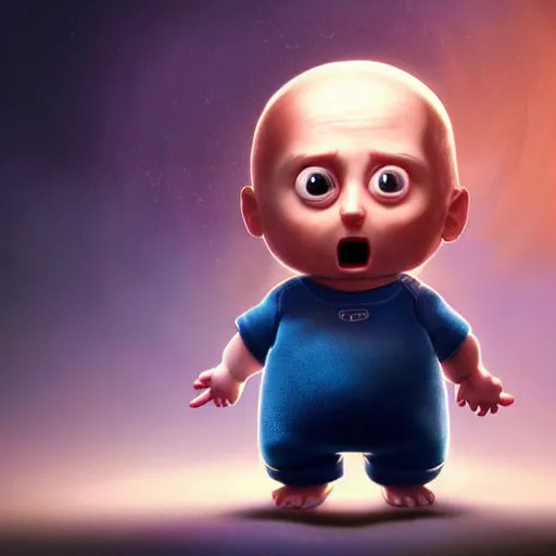 Prompt: baby stewie with a football shaped head, huggy wuggy from poppy playtime video game, fullbody, ultra high detailed, glowing lights, oil painting, greg rutkowski, charlie bowater, beeple, unreal 5, daz, hyperrealistic, octane render, rpg portrait, dynamic lighting, fantasy art, beautiful face
