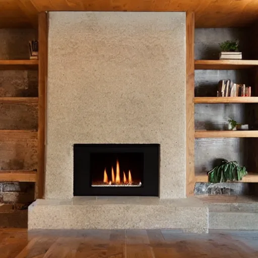 Prompt: a fireplace inside a fireplace