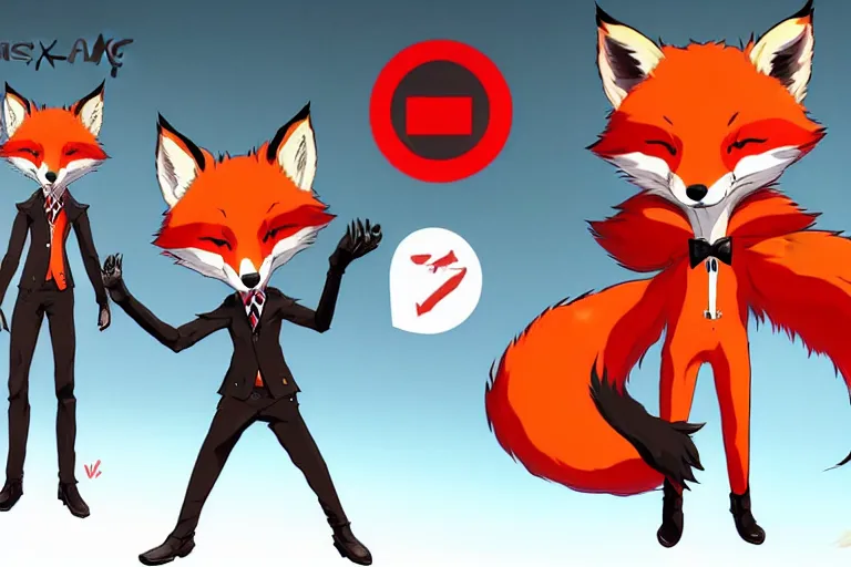 Image similar to a furry tan male fox on a persona 5 : royal ( by atlus ) video game splash screen, a furry male sandcolored tan fox fursona ( has hair ), persona 5 phantom thief style