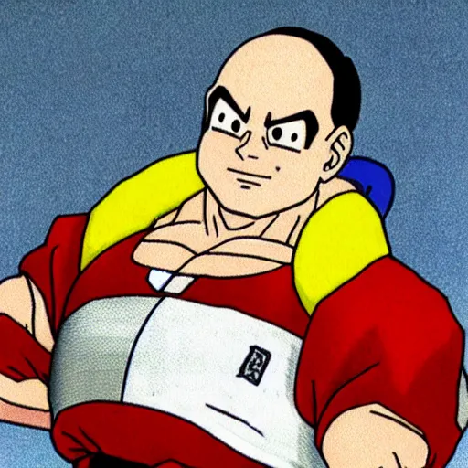 Image similar to George Costanza in DragonBall Z, anime