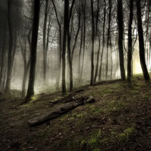 Prompt: black metal concert in a forest ultra detailed, dramatic light HD HDR 8k