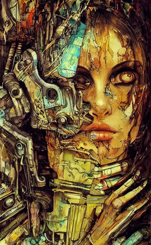 Image similar to woman made of mech mask rendered in unreal engine, cyberpunk, rave, scifi, painted by albrecht durer | bernard buffet | carne griffiths | wlop