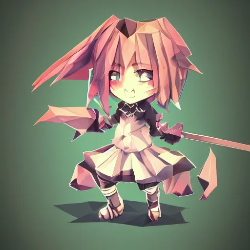 Prompt: anime style, low poly, high resolution textures, hide geometry, smooth shadows, isometric view, 1 6 bit colors, made in rpg maker, chibi girl, volumetric lighting, fantasy, hyper realistic, by riot games artist, from league of legends, arcane netflix, backlit