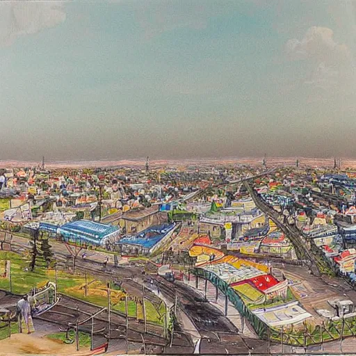 Prompt: “A detailed painting of Russian suburbs by Hayao Miazaki”