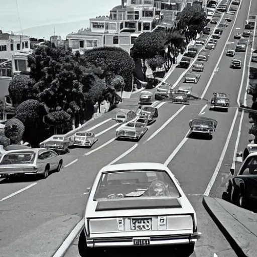 Image similar to San Francisco's Lombard Street In 1975