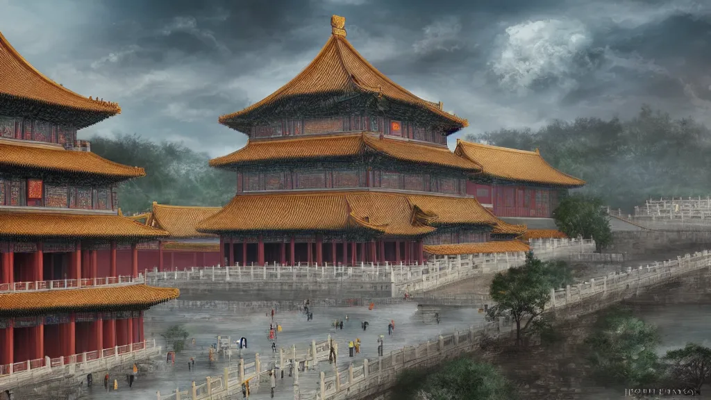 Image similar to Forbidden City, fantasy artwork, award-winning, beautiful scenery, artstation