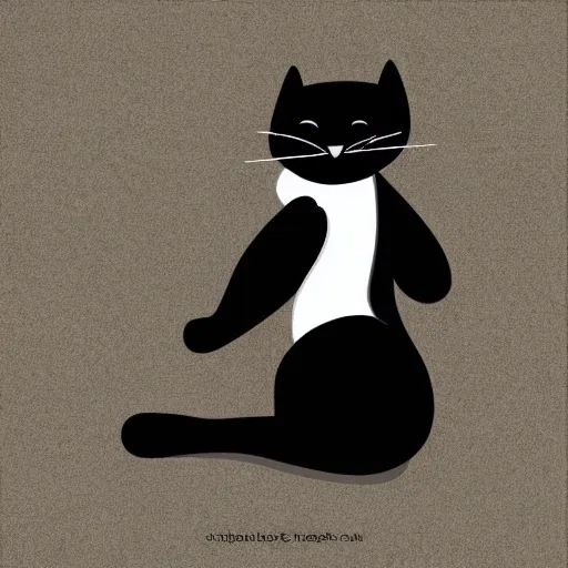 Image similar to highly detailed anthropomorphic chubby black cat doing yoga poses on long and thin scratchpost