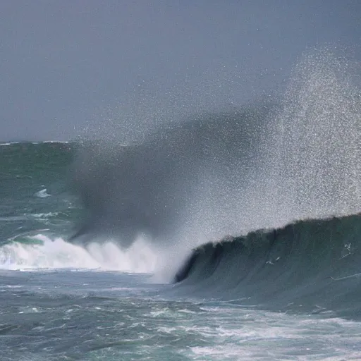 Prompt: tsunami hitting the coast of LA