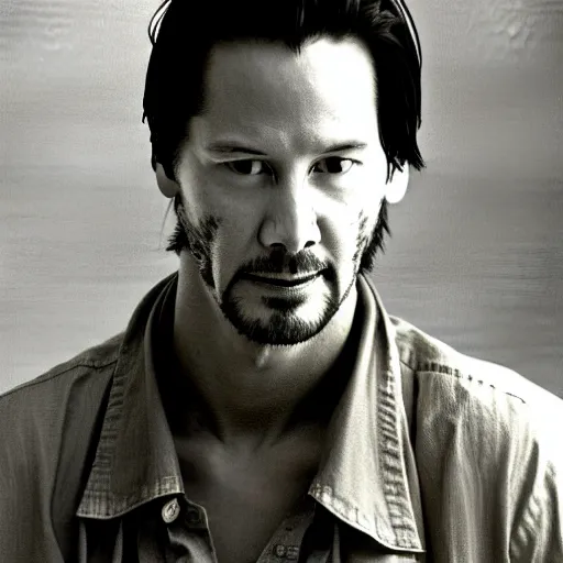 Image similar to Keanu reeves Portrait from the 90s old vintage