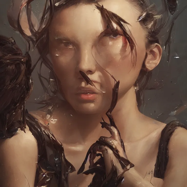 Image similar to a fancy portrait of half bug women by greg rutkowski, sung choi, mitchell mohrhauser, maciej kuciara, johnson ting, maxim verehin, peter konig, 8 k photorealistic, cinematic lighting, hd, high details, dramatic, atmosphereric, trending on artstation