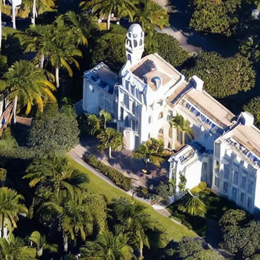 Image similar to aerial view of Joe Biden, an FBI agent rating, Mar-a-Lago resort