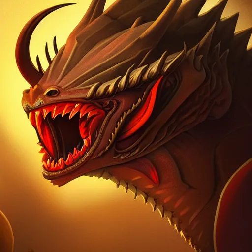 Prompt: Portrait of the Dragon Ouroboros in the style of Disney, angry look, toon aesthetic, stylized, Trending on artstation , HD quality, dramatic light, octane