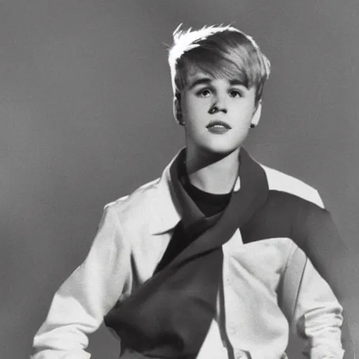 Prompt: justin bieber, 1 9 5 0 s,