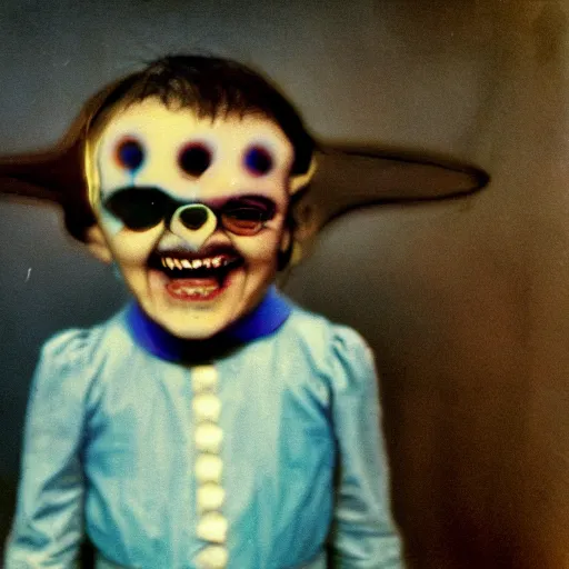 Image similar to a jocular demon, 1 6 mm film, autochrome