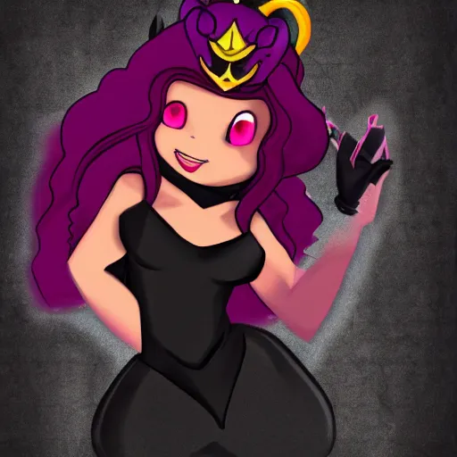 Image similar to princess peach as a dark demon