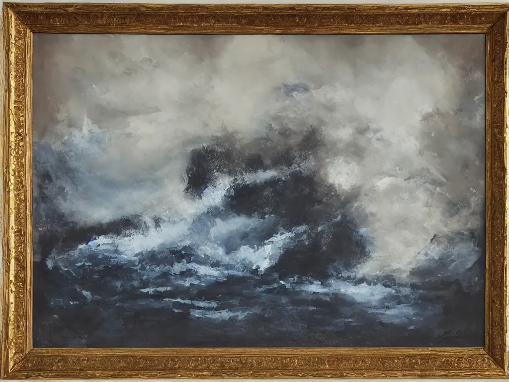 Image similar to painting by peter balke, oil on canvas