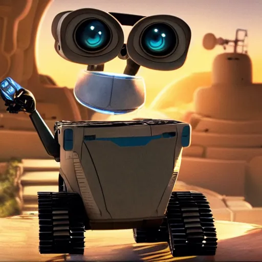 Image similar to wall - e disney movie designed by ghibli studio