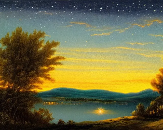 Image similar to scenic view of the sky on a summer night, ultradetailed,,