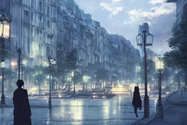 Prompt: Paris, Makoto Shinkai