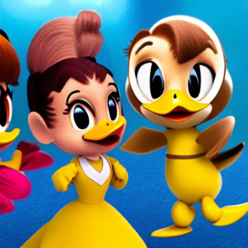 Image similar to ariana grande as a special guest in movie duck tales