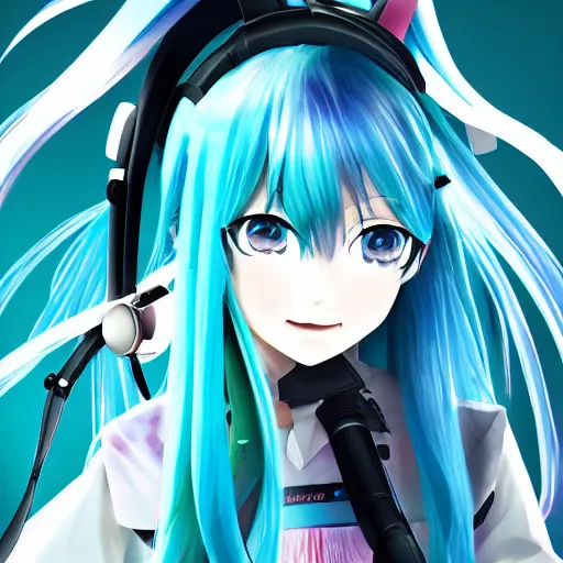 Prompt: hatsune miku detailed illustration, high quality, 4 k digital art,