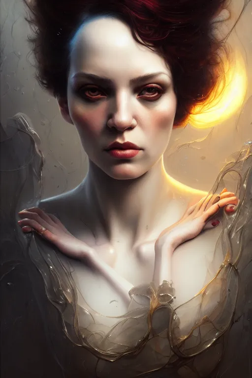 Prompt: a lot of ghost arms grab all over a girl in the elavator full body portrait by karol bak, james jean, tom bagshaw, rococo, sharp focus, trending on artstation, cinematic lighting, hyper realism, octane render, 8 k, hyper detailed, vivid, ultra detailed, highly detailed