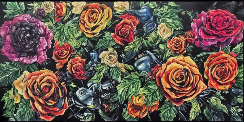 Image similar to guns and roses artwork