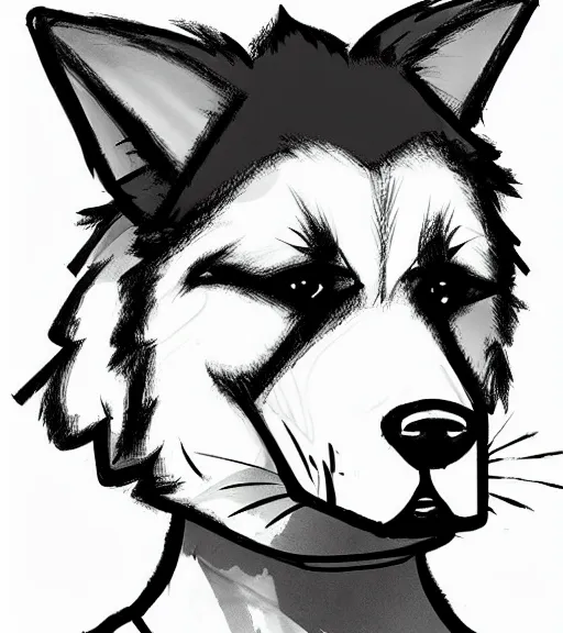 Image similar to expressive stylized master furry artist digital line art painting headshot official portrait character study of the anthro male anthropomorphic german shepard fursona animal person officer wearing clothes military general uniform