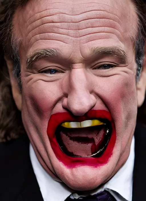 Prompt: Robin Williams as the Joker