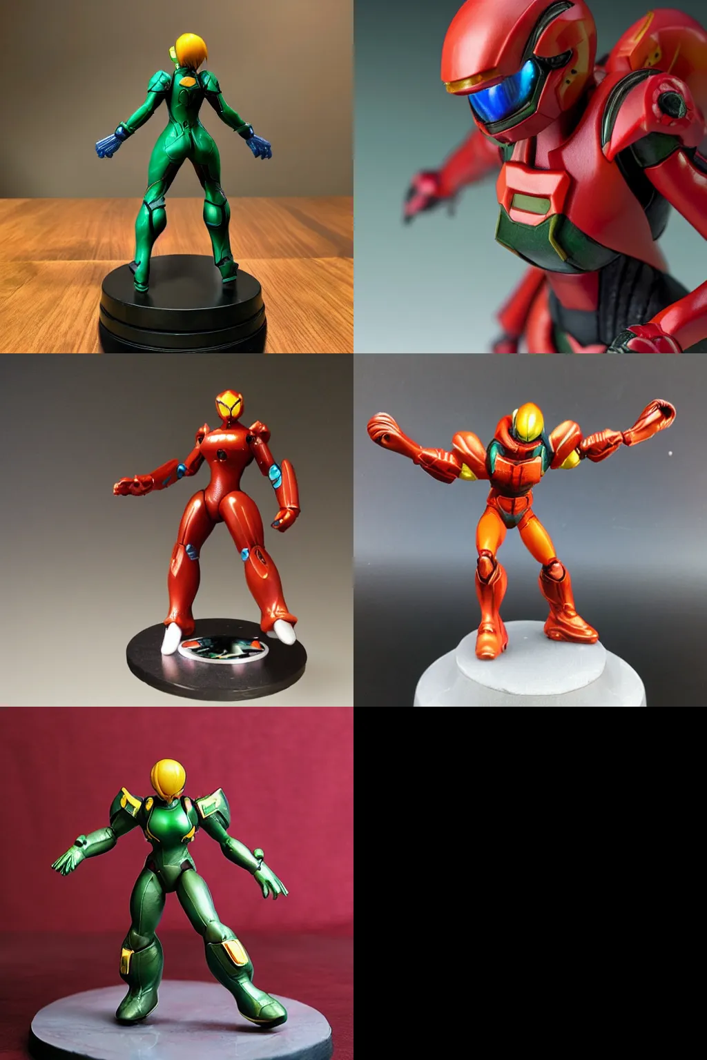 Prompt: samus aran varia suit as a tabletop figurine