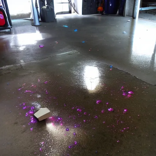 Image similar to oops! i spilled some antimatter onto the floor of my garage.