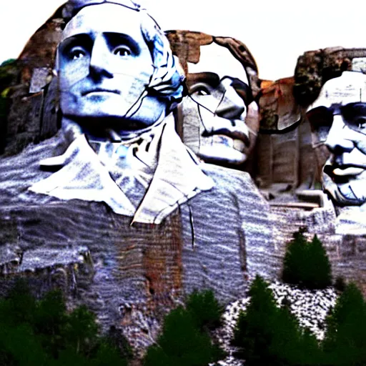 Prompt: Mount Rushmore featuring Obama