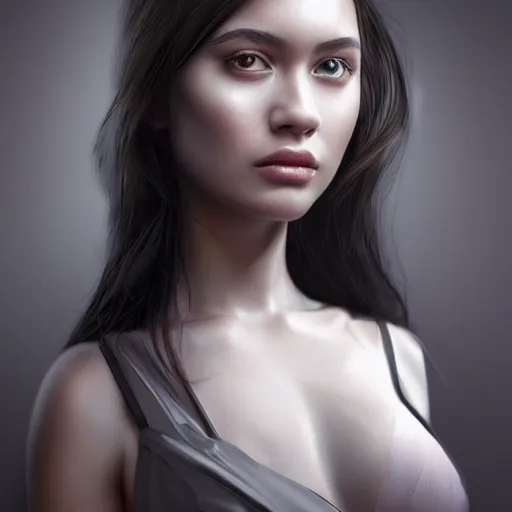Prompt: stunning hyper realistic portrait of a woman who looks like Devin valencia, trending on artstation, WLOP, cinematic, real, artgerm