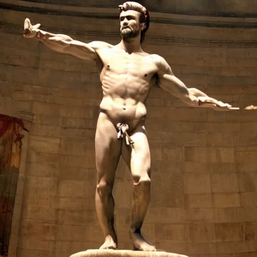 Prompt: david beckham as david of michelangelo