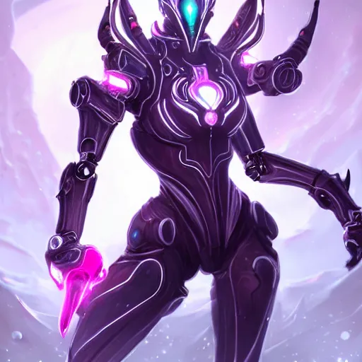 Image similar to highly detailed exquisite fanart, of a beautiful female warframe, but as a cute anthropomorphic robot dragon, glowing eyes and robot dragon head, off-white plated armor, bright Fuchsia skin, elegant pose, full body shot, epic cinematic shot, realistic, professional digital art, high end digital art, sci fi, DeviantArt, artstation, Furaffinity, 8k HD render, epic lighting, depth of field