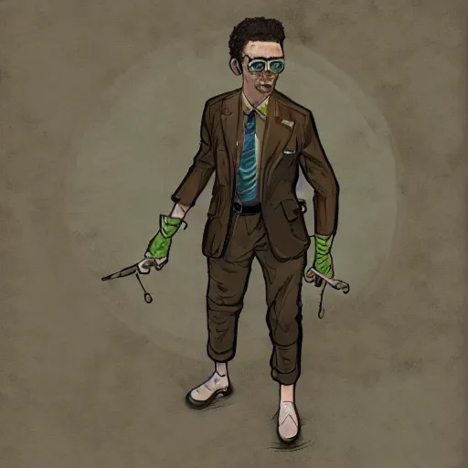 Image similar to gorgon freeman in disco elysium style