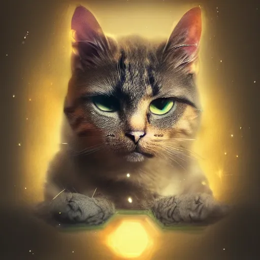 Image similar to cat theme logo, cat theme banner, cat design, art photography style, trending on artstation, warm light, lovely and cute, fantasy art, 8 k resolution