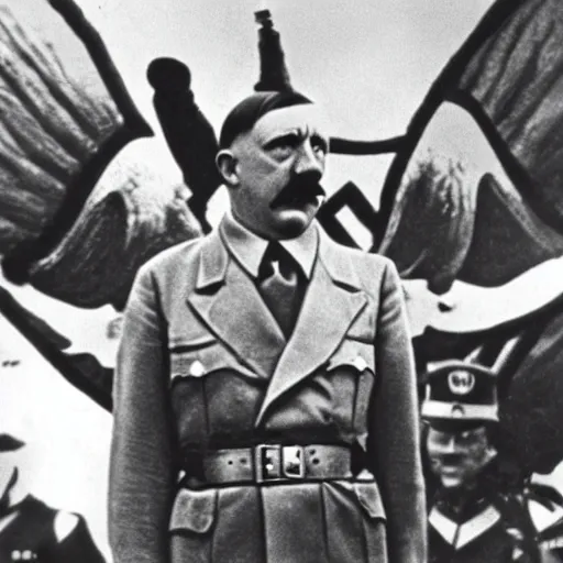 Image similar to adolf hitler as satan